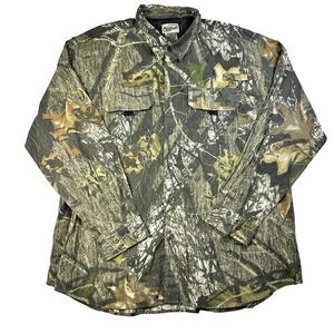 Vintage Mens Field Staff By Mossy Oak Camouflage Pocket Button Shirt Size 2XL - Picture 1 of 5