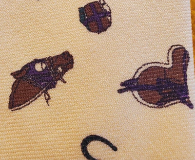 EQUESTRIAN HORSE RACING ~ MENS WOOL TIE ~ YELLOW & BROWN ~ 58" - Image 1 of 4