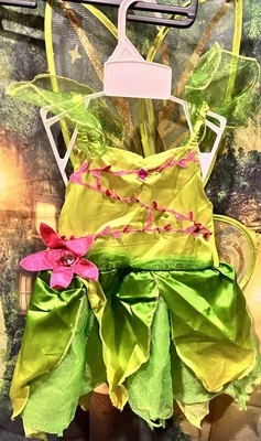 Disney Tinker Bell Peter Pan Fairy Pixie Deluxe Halloween Disfraz Vestir 3 4 Foto 1 de 4