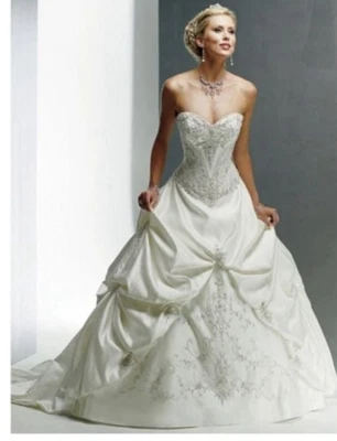 Embellished Wedding Dress size Small  - Image 1 of 4