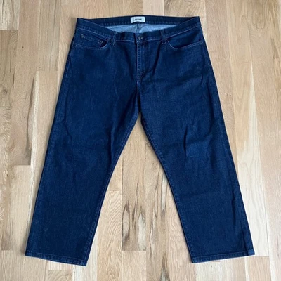 Baldwin 牛仔裤男式 38X25 蓝色弹力牛仔亨利修身直筒 — 第 1/4 张图片