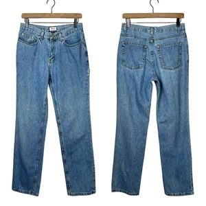 Vintage G.H. Bass 90s Womens 4/6 High Rise 100% Cotton Straight Leg Mom Jeans - Picture 1 of 7