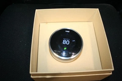 Nest 1st Generation Learning Silver Programmable Thermostat 01A - Image 1 of 4