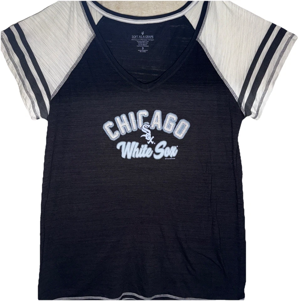 Женская футболка Soft as a Grape Black Chicago White Sox размер 3 новая без ценников - Изображение 1 из 4