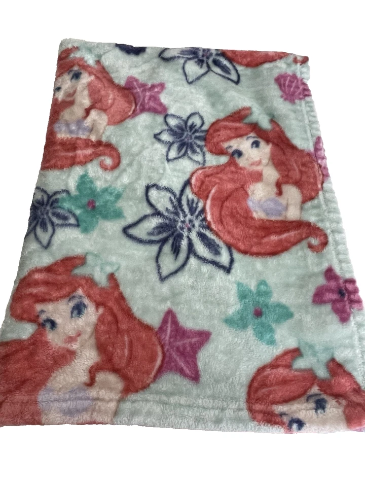 Disney Bebé Sirenita Ariel Manta Aqua Peluche Seguridad Lovey 28x38 Foto 1 de 4