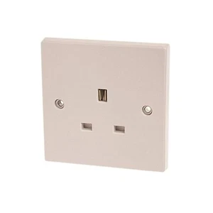 Dencon Unswitched Electric Socket 1 Gang 13A With Fixing Screws DCN4405NB - Bild 1 von 1