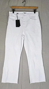 Neu Paige Jeans Gr. 30 knackig weiß Courtney High Rise Relaxed Ankle Flared  - Bild 1 von 10