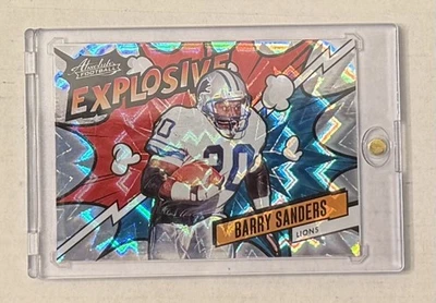Barry Sanders Explosive - 2024 Panini Absolute #EX-BSS - Estuche SSP Hit Lions Salón de la fama Foto 1 de 2
