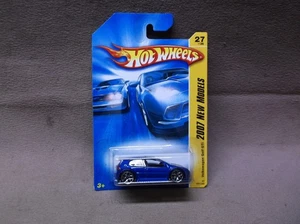 HOT WHEELS 2007 #27 BLUE VW VOLKSWAGEN GOLF GTI SPORTS CAR ROAD RALLY RACER - Picture 1 of 3