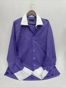 Camisa Donald J Trump Hombre 17 1/2-34/35Lavanda Firma Colección Cuello - Imagen 1 de 5