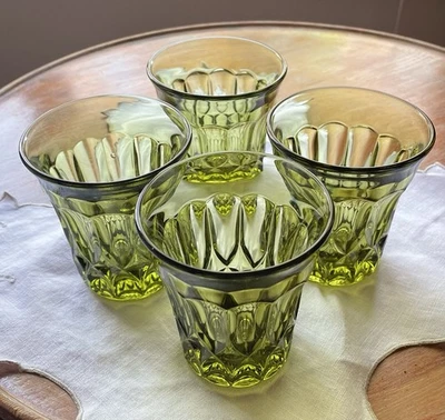 Noritake Perspective Green Double Old-Fashioned Glasses 3-1/2” Set of 4 - Image 1 of 4
