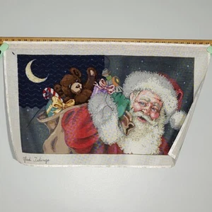 Sandra Gilmore "Glad Tidings" Handpainted Needlepoint Canvas PREWORKED 15.5x28" - Picture 1 of 9