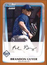 2011 (RAYS) Bowman Prospects Orange #BP45 Brandon Guyer/250