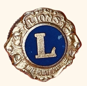 Lions Club International Anstecknadel Schraubverschluss Attleboro, MA auf Rückseite 0,75" Vintage - Bild 1 von 4