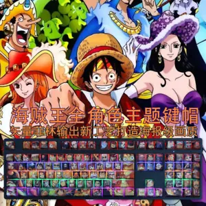 Anime ONE PIECE PBT Transparent Keycap Cherry MX for 108 Mechanical Keyboard New - Picture 1 of 7