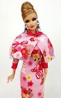 Pink Dress Outfit Gown Coat Scarf Barbie Model Muse Silkstone Fashion Royalty FR