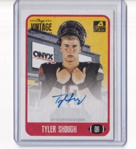 Tyler Shough 2021 ONYX VINTAGE SU CARTONCINO INCHIOSTRO BLU RC AUTO /400 SAINTS RC QB 🏈 - Foto 1 di 2