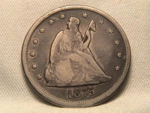 1875 CC Silver Twenty Cent Piece 20C Carson City! - Picture 1 of 2