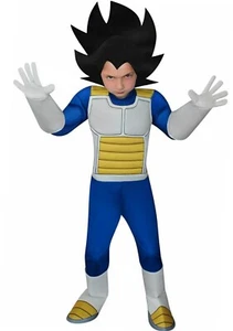 Dragon Ball Z Vegeta size 8-10 Costume & Wig Headpiece New Medium Child Costume - Picture 1 of 2