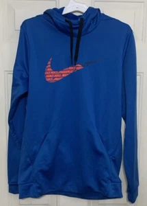 Nike Men’s Pullover Dri-Fit Hoodie. Blue/Red Size Medium - Picture 1 of 3