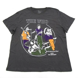 The Who Mens Plus Size 2X North American Tour T-Shirt Live in Concert Gray - Picture 1 of 6