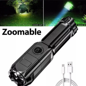 High Powered 9900000LM Super Bright LED Flashlight USB Rechargeable Torch - Picture 1 of 14