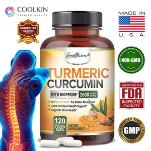 Kurkuma Curcumin Höchste Potenz 95% 2600 mg - Pfeffer Extrakt - Bild 1 von 12