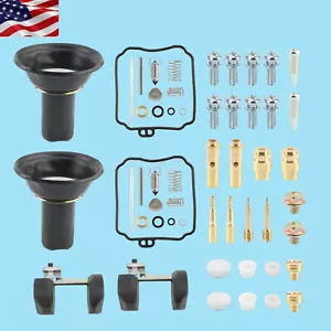 2x Carburetor Diaphragm Needle Gasket Repair Kit For 98-15 Yamaha XVS650 V Star - Picture 1 of 10