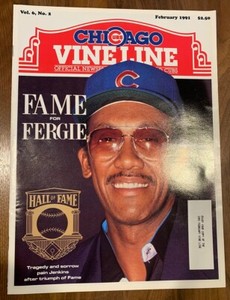February 1991 Chicago Cubs Vine Line Magazine - Vol 6, No 2 - Fergie Jenkins