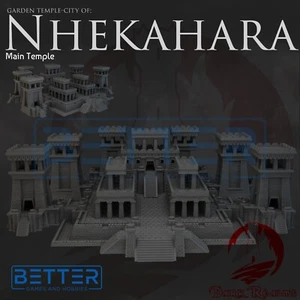 Main Temple - Nhekahara - Garden City, 3d printed Tabletop Terrain, 9th Age - Picture 1 of 4