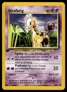 First Edition Girafarig #058/111 Neo Genesis Pokemon Near Mint or Better - Picture 1 of 2