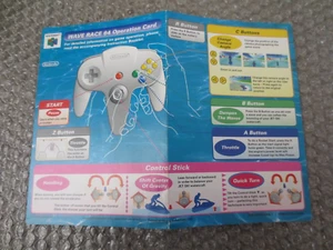 Tarjeta de operación Wave Race 64 inserto Nintendo 64 N64 - Imagen 1 de 4