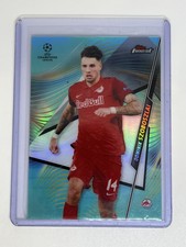 2020 Topps Finest Dominik Szoboszlai Aqua /75 Refractor Rookie