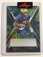 2023 Leaf Exotic DONOVAN EDWARDS Michigan Unsigned Production Proof 1/1