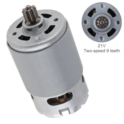 RS550 21V 19500 RPM DC Motor 9 Teeth High Torque Gear Box for Electric Drill - Image 1 of 4