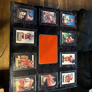 1994 Coca-Cola Santa Claus Series II 10 Card Set On Plaque - Picture 1 of 11