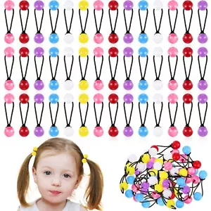 36 Pieces Hair Ties Hair Balls Ponytail Holders Colorful Twin Bead Ponytail B... - Picture 1 of 7