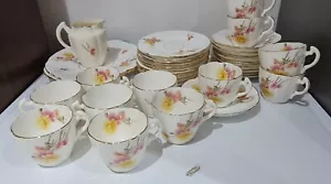 Antique Redfern & Drakeford Tea Set - Hand Coloured Floral - Picture 1 of 8