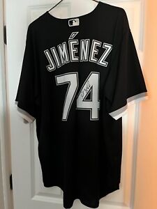 Eloy Jimenez Signed Black Nike Baseball Jersey Chicago White Sox