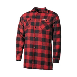 Max Mens Lumberjack Flannel Shirt Chequered Red Black Warm Country Wear - Picture 1 of 3