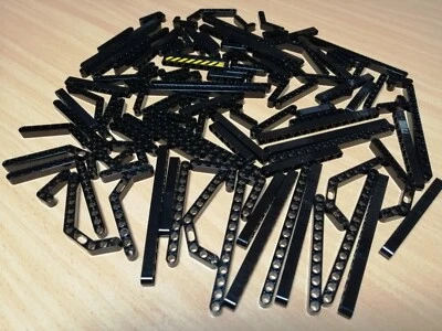 LEGO TECHNIC 100 Stück Liftarme schwarz / Lochstangen Technik Konvolut - Bild 1 von 4