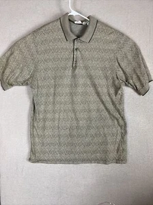 Haley USA Mens Polo Beige Golf VTG Short Sleeve Cotton Shirt XL - Picture 1 of 9