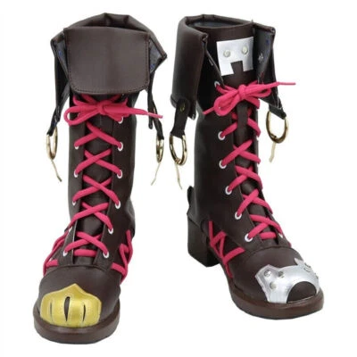 Arcane:League of Legends Jinx Juegos con disfraces Botas Juego Fiesta Zapatos Hechos a Medida Cos Foto 1 de 4