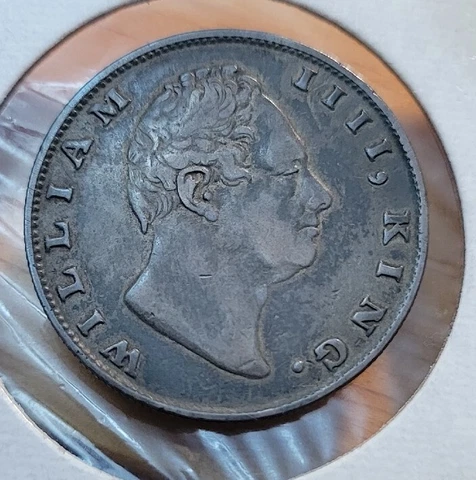 1835 INDIA BRITISH King William IV  1  Rupee World Silver Coin Cover