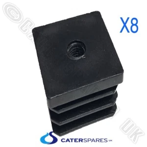 Transporter Lager 8 X Plastik Quadratisch Aufdruck Kappe M10 Loch Tisch Bein - Bild 1 von 3