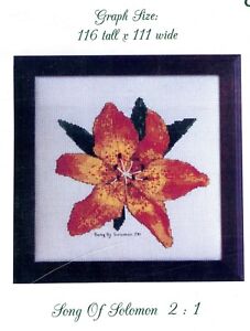 The Lily Song of Solomon 2:1  Cross Stitch Pattern Beautiful Threads 2001 Flower