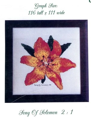 The Lily Song of Solomon 2:1  Cross Stitch Pattern Beautiful Threads 2001 Flower - Image 1 of 2