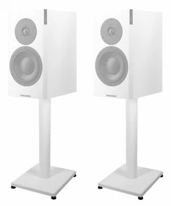 Coppia 21"" supporti bianchi acciaio per altoparlanti da libreria Dynaudio Xeo 20 - Foto 1 di 7