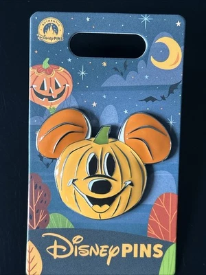 NEW Disney Halloween Mickey Pumpkin Pin NEW 2025 Mickey Mouse Pumpkin Head Pin - Image 1 of 2