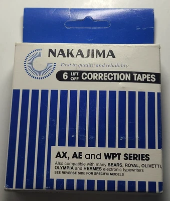 Nakajima AC, AE and WPT Series 6 L0001 lift off correction tapes New in Box - Image 1 of 2